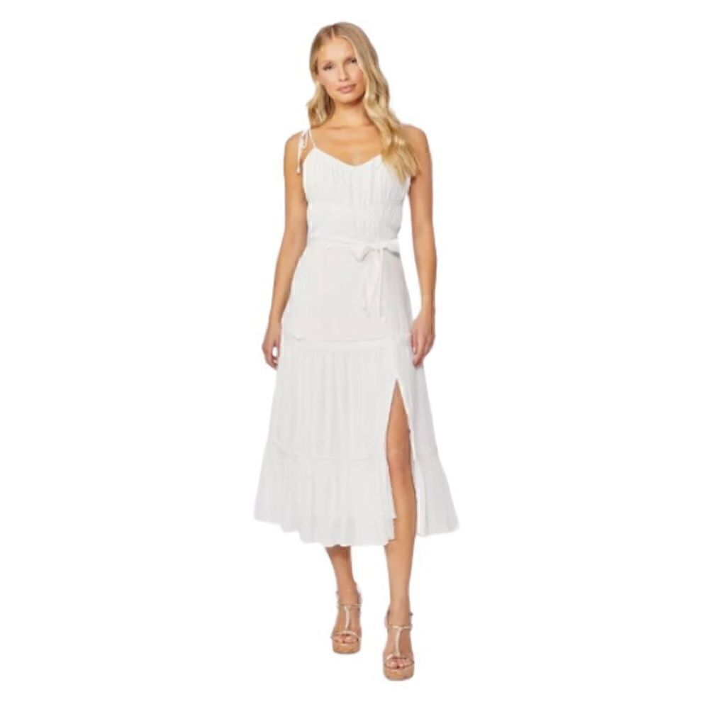 PAIGE Inesa Midi Dress White